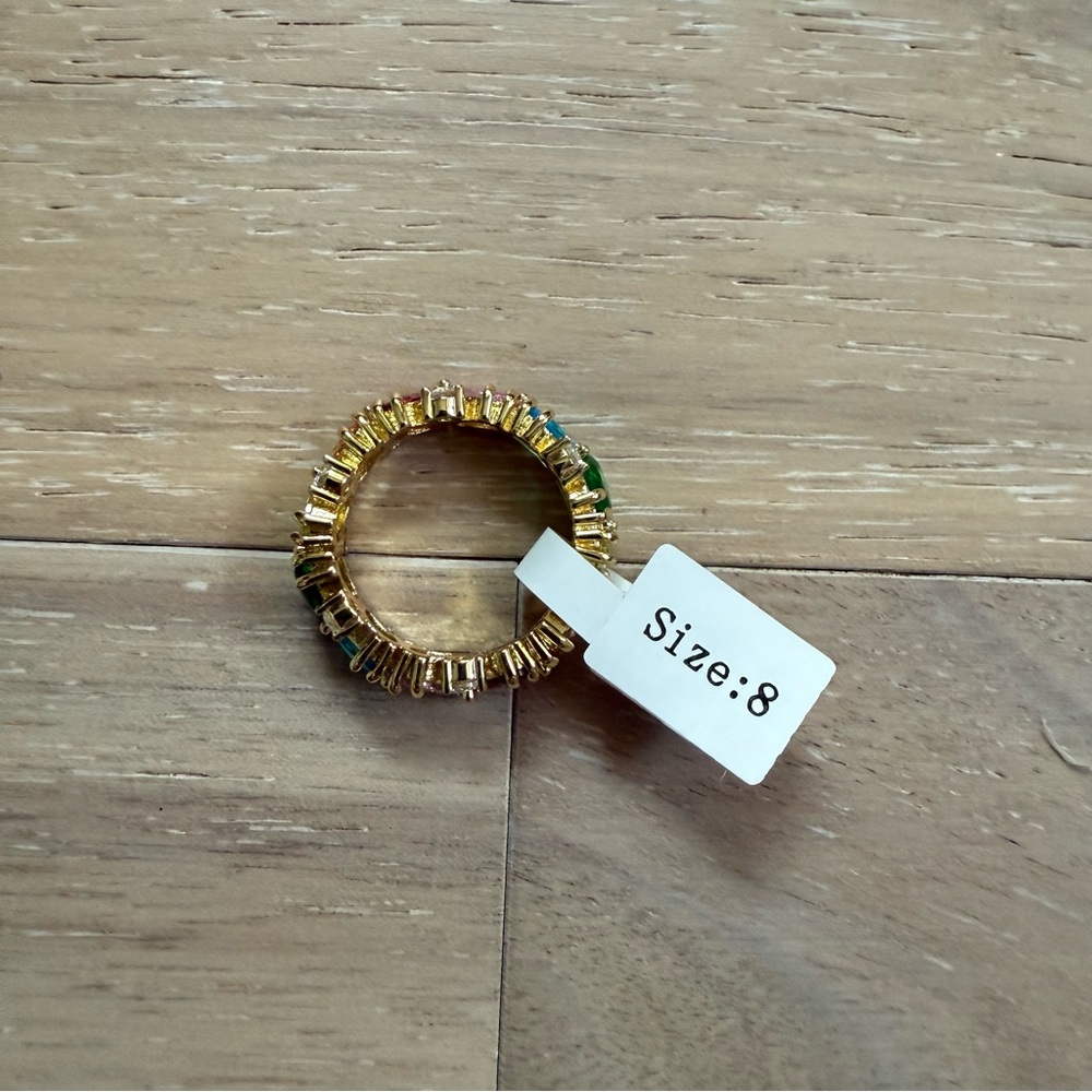 Park Lane Women’s 8 Bijoux Gold Ring with Multicolor Gemstones - Picture 4 of 4